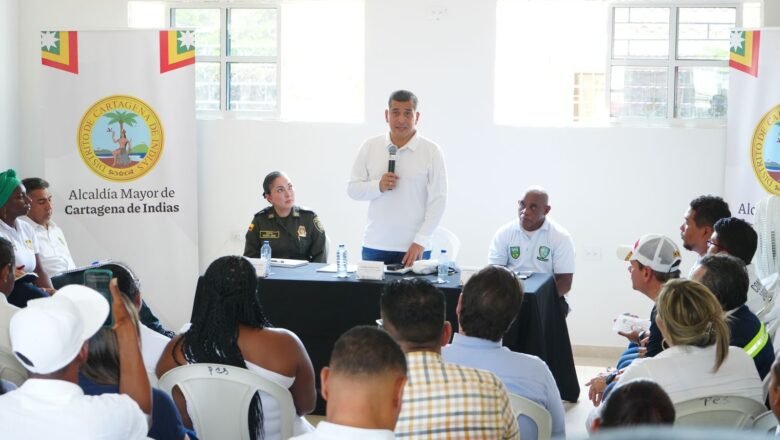 Cámaras, puesto de control y tranquilidad en La Boquilla, tras presencia del alcalde Dumek Turbay y su gabinete en pleno