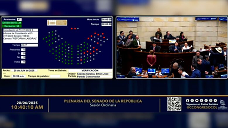 Congreso aprobó la Reforma Laboral presentada por el Gobierno que ahora pasa a sanción presidencial y será Ley de la Republica