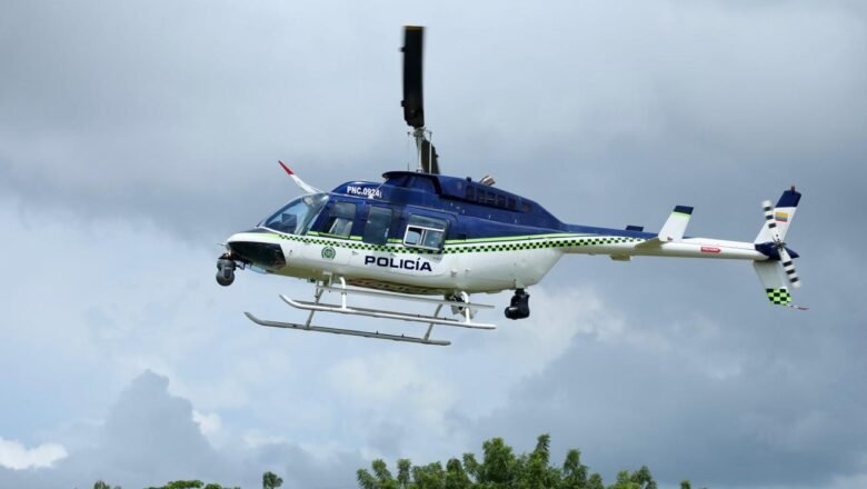 Helicóptero Halcón hace sobrevuelos en Barranquilla para seguridad